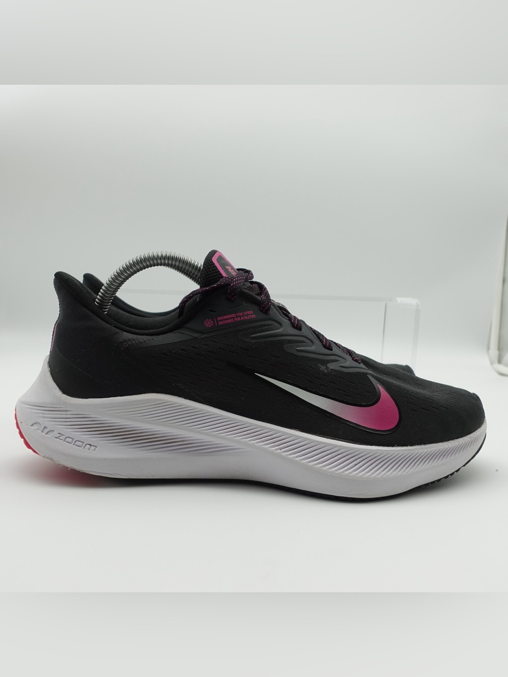 Nike Air Zoom Winflo 7 Women Size 10.5 Shoes Black Sneakers Training Running